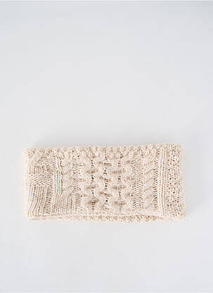 Guler / eșarfă de gât cusături întărite bej TRICOT CHIC femeie
