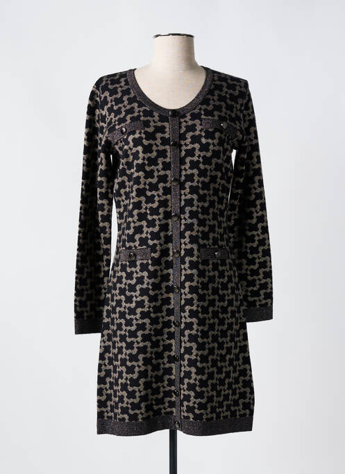 Rochie midi negru LEO & UGO femeie