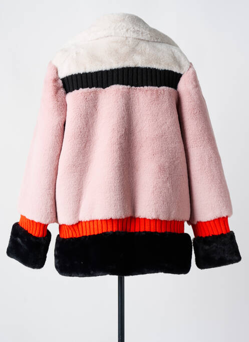 Palton scurt roz TRICOT CHIC femeie