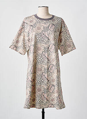 Rochie scurtă mâneci scurte mâneci scurte bej CISO femeie