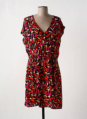 Rochie midi croială fluidă mâneci scurte roșu ARTLOVE femeie