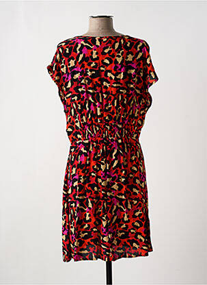 Rochie midi croială fluidă mâneci scurte roșu ARTLOVE femeie