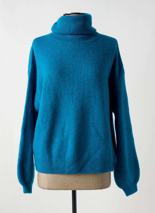 Pulover cu guler înalt albastru MÊME ROAD femeie