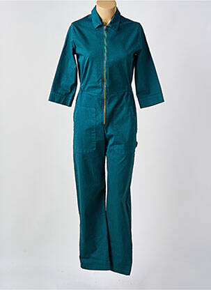 Salopetă-pantalon închidere cu nasturi pe față mâneci 3/4 verde PAKO LITTO femeie