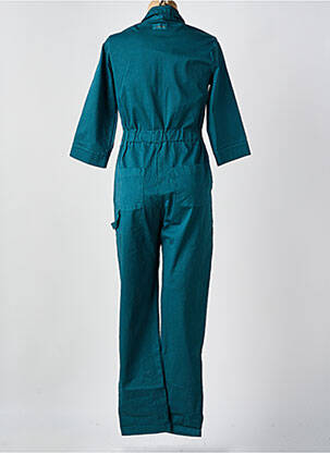Salopetă-pantalon închidere cu nasturi pe față mâneci 3/4 verde PAKO LITTO femeie