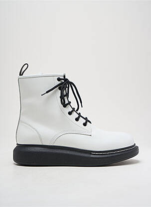 Botine/ghete material neted toc de 4 la 6 cm alb ALEXANDER MCQUEEN femeie