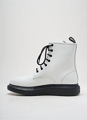 Botine/ghete material neted toc de 4 la 6 cm alb ALEXANDER MCQUEEN femeie