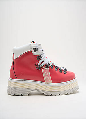 Botine/ghete material neted toc de 4 la 6 cm roz ART femeie