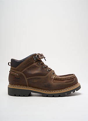 Botine/ghete țesătură satinată toc mic maro DOCKERS bărbat