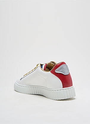 Adidași material neted toc plat până la 3 cm alb SERAFINI femeie