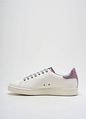 Adidași material neted toc plat până la 3 cm alb SERAFINI femeie