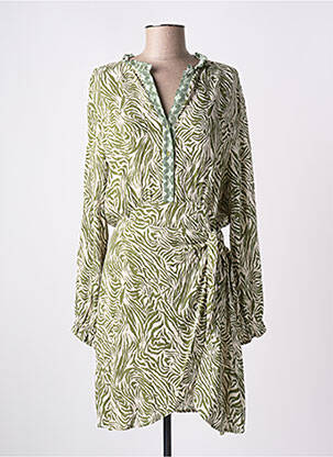 Rochie scurtă mâneci lungi mâneci lungi verde CHERRY PARIS femeie