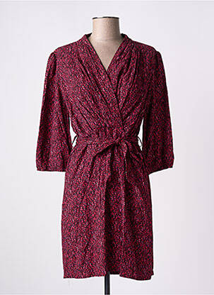 Rochie scurtă mâneci 3/4 mâneci 3/4 roșu GRACE & MILA femeie