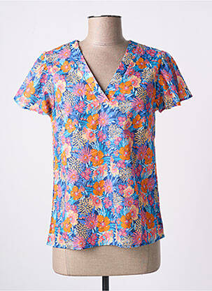 Tricou albastru C'EST BEAU LA VIE femeie