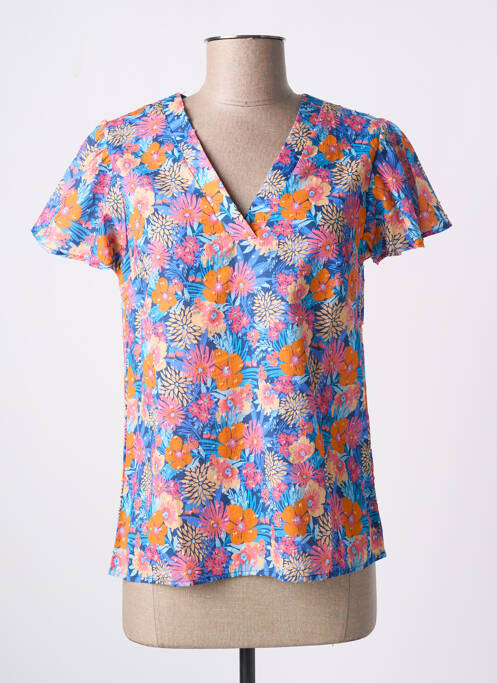 Tricou albastru C'EST BEAU LA VIE femeie