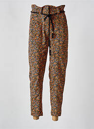 Pantalon drept talie cu cleme talie înaltă portocaliu RUE MAZARINE femeie