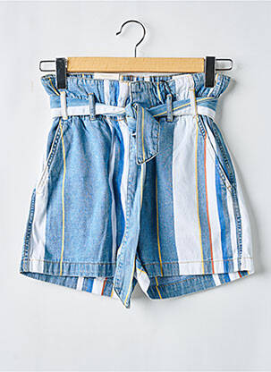 Șort țesătură denim talie înaltă albastru PEPE JEANS femeie