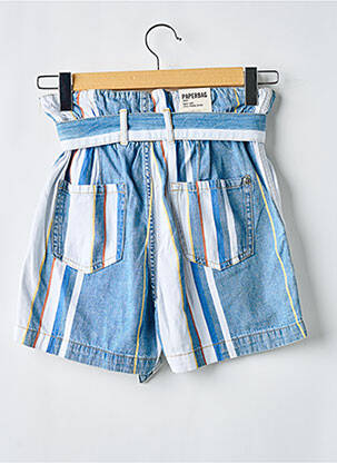 Șort țesătură denim talie înaltă albastru PEPE JEANS femeie