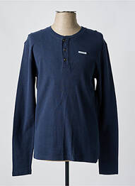 Tricou guler tunisian mâneci lungi albastru PEPE JEANS homme
