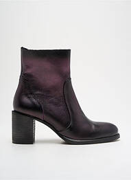 Botine/ghete material neted toc de 4 la 6 cm violet METAL JEAN'S femeie