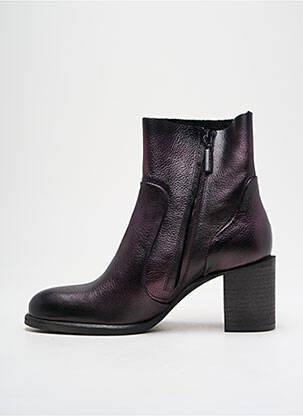 Botine/ghete material neted toc de 4 la 6 cm violet METAL JEAN'S femeie