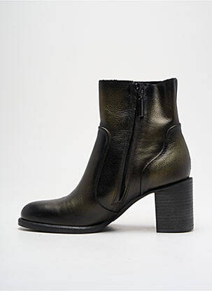 Botine/ghete material neted toc de 4 la 6 cm verde METAL JEAN'S femeie