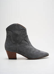 Botine/ghete cubanez toc de 4 la 6 cm gri LES:VENUES femeie
