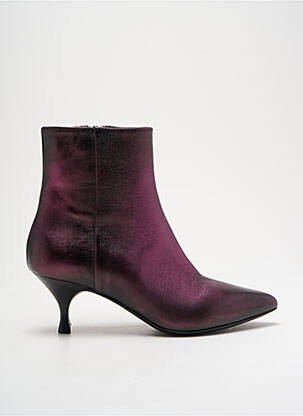 Botine/ghete material neted toc de 4 la 6 cm violet STRATEGIA femeie
