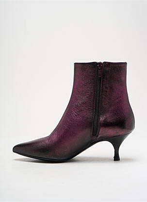 Botine/ghete material neted toc de 4 la 6 cm violet STRATEGIA femeie