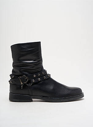 Botine/ghete material neted toc mic negru STONES AND BONES fată