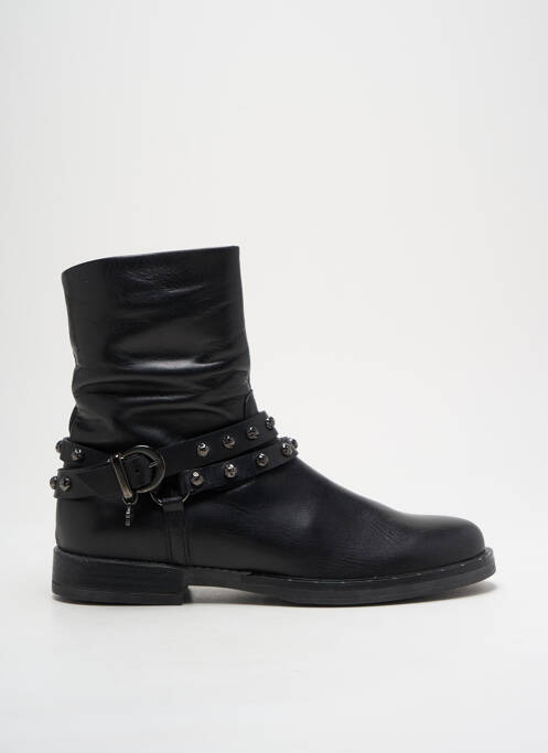 Botine/ghete material neted toc mic negru STONES AND BONES fille