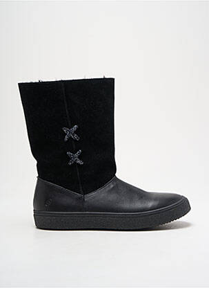 Botine/ghete material neted vârf rotund negru GBB fată