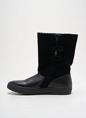 Botine/ghete material neted vârf rotund negru GBB fată
