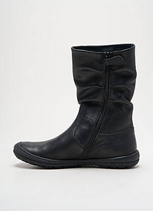 Botine/ghete material neted vârf rotund negru STONES AND BONES fată