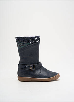 Botine/ghete material neted vârf rotund albastru BABYBOTTE fată