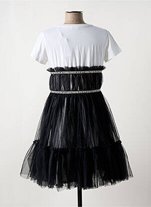Rochie midi mâneci scurte mâneci scurte negru GUESS fată