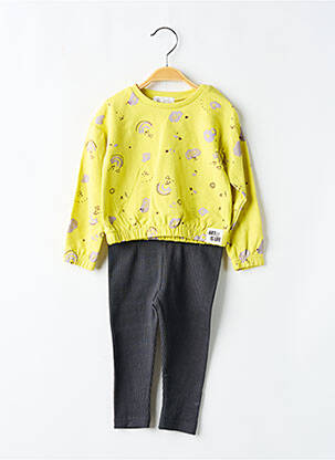 Set pantaloni tip de tricou galben BABY BOL fată