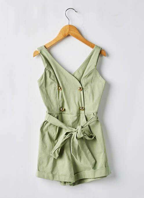 Salopetă scurtă verde G66 fată