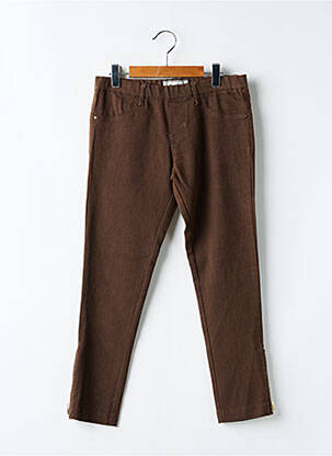 Jegging țesătură denim talie elastică maro MAYORAL fată