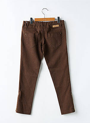 Jegging țesătură denim talie elastică maro MAYORAL fată