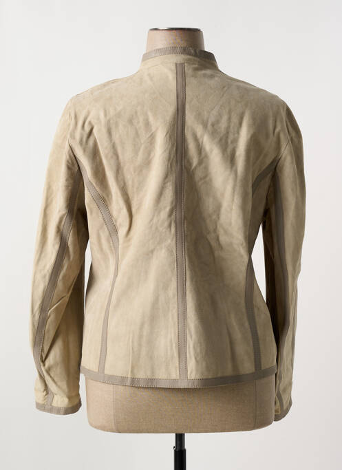 Geacă din piele bej BASLER femeie