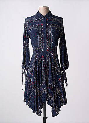 Rochie midi mâneci lungi mâneci lungi albastru TOMMY HILFIGER femeie