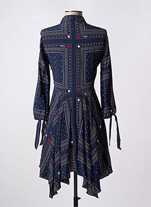 Rochie midi mâneci lungi mâneci lungi albastru TOMMY HILFIGER femeie