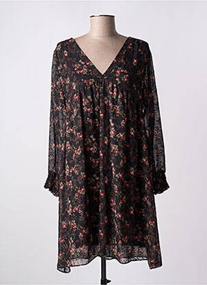 Rochie scurtă croială fluidă mâneci lungi negru VINTAGE LOVE femeie