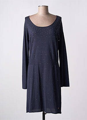Rochie pulover elasticitate mâneci lungi albastru DIPLODOCUS femeie
