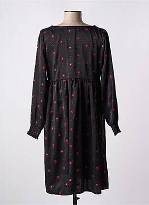 Rochie scurtă croială fluidă mâneci lungi negru VINTAGE LOVE femeie