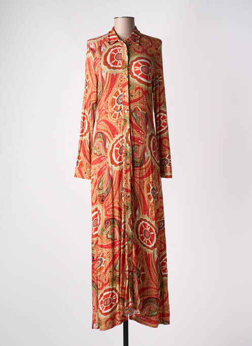 Rochie lungă portocaliu #OOTD femeie