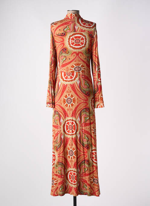 Rochie lungă portocaliu #OOTD femeie