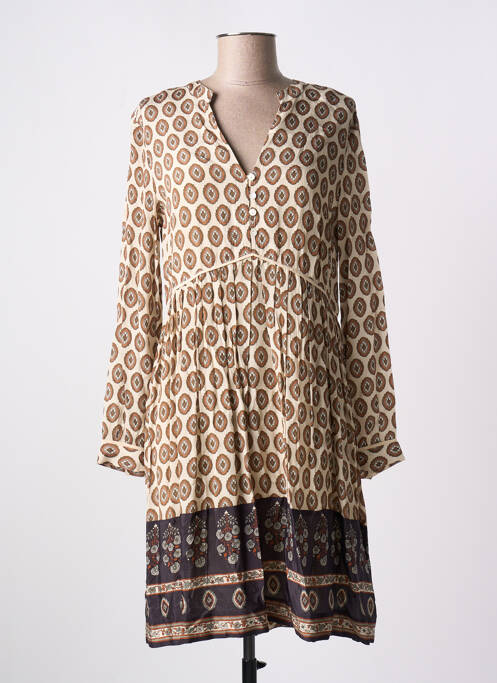 Rochie midi bej STELLA FOREST femeie