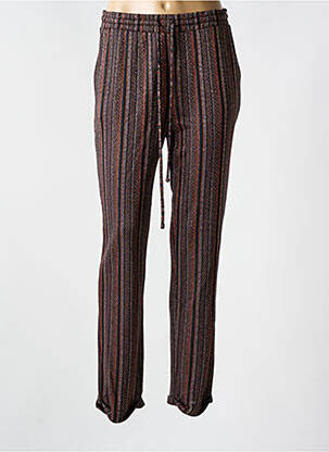 Pantalon 7/8 talie elastică mărime normală maro STELLA FOREST bărbat